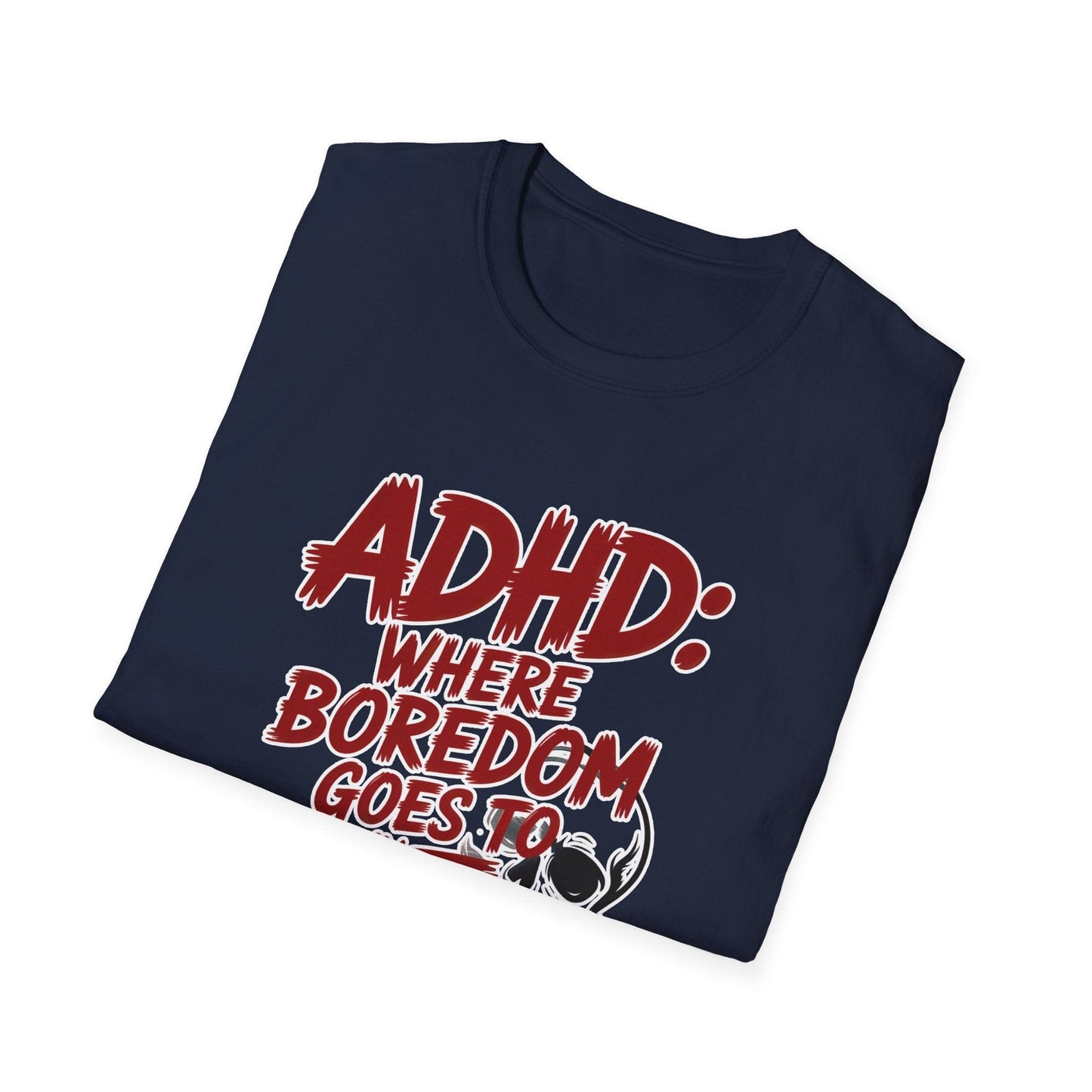 Boredom Goes to Die ADHD Skull Graphic Tee