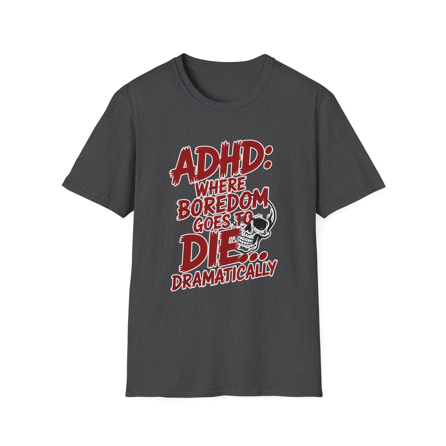 Boredom Goes to Die ADHD Skull Graphic Tee