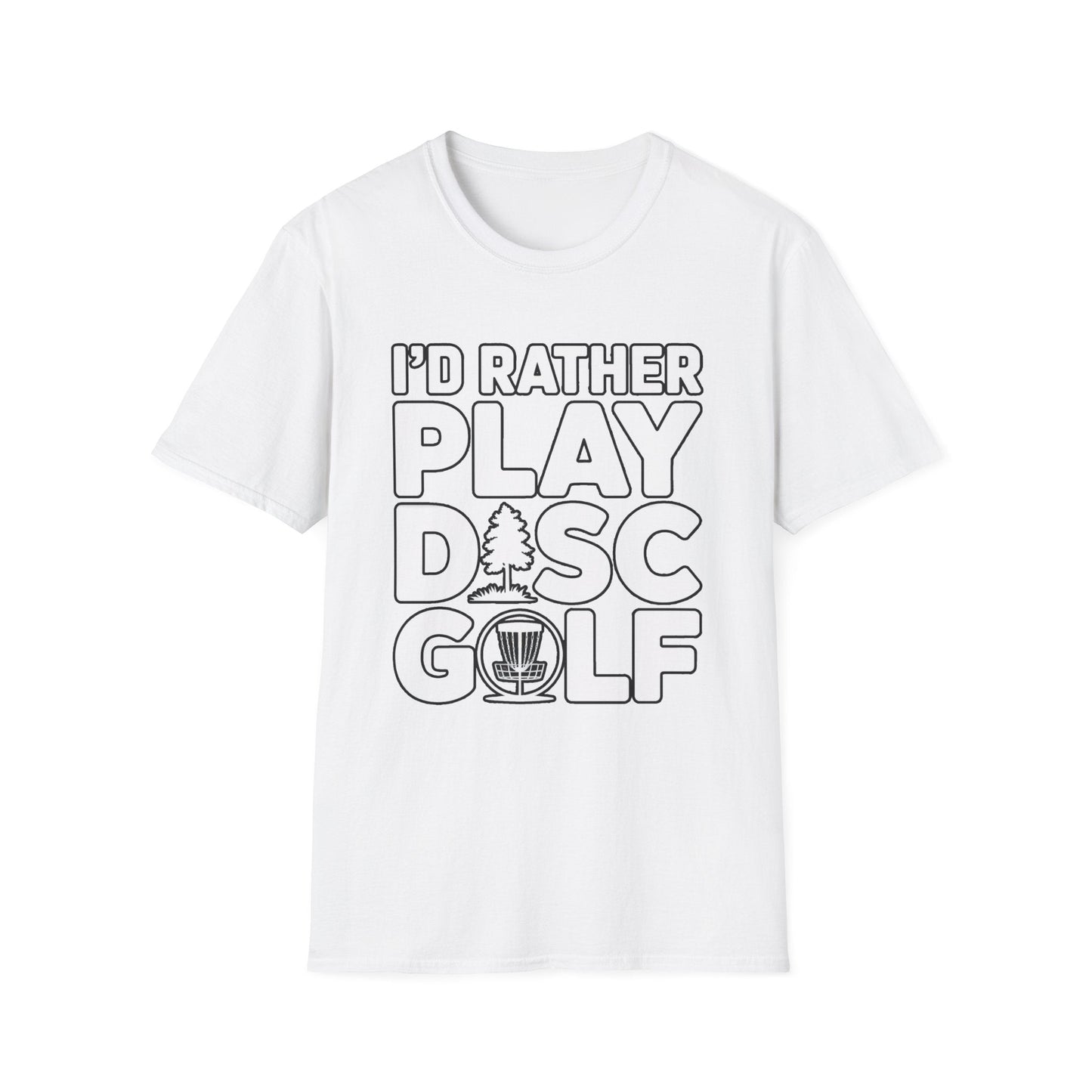 I’d Rather Play Disc Golf T-Shirt – Funny Disc Golf Player Tee