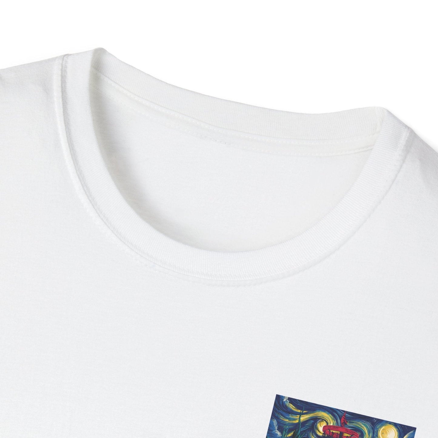Disc Golf Basket Starry Night (Back Print) T-Shirt