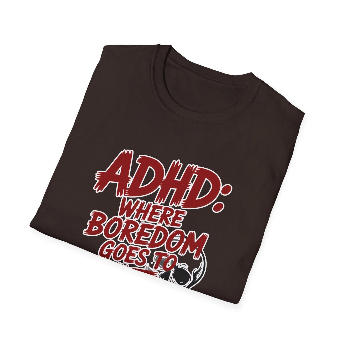 Boredom Goes to Die ADHD Skull Graphic Tee