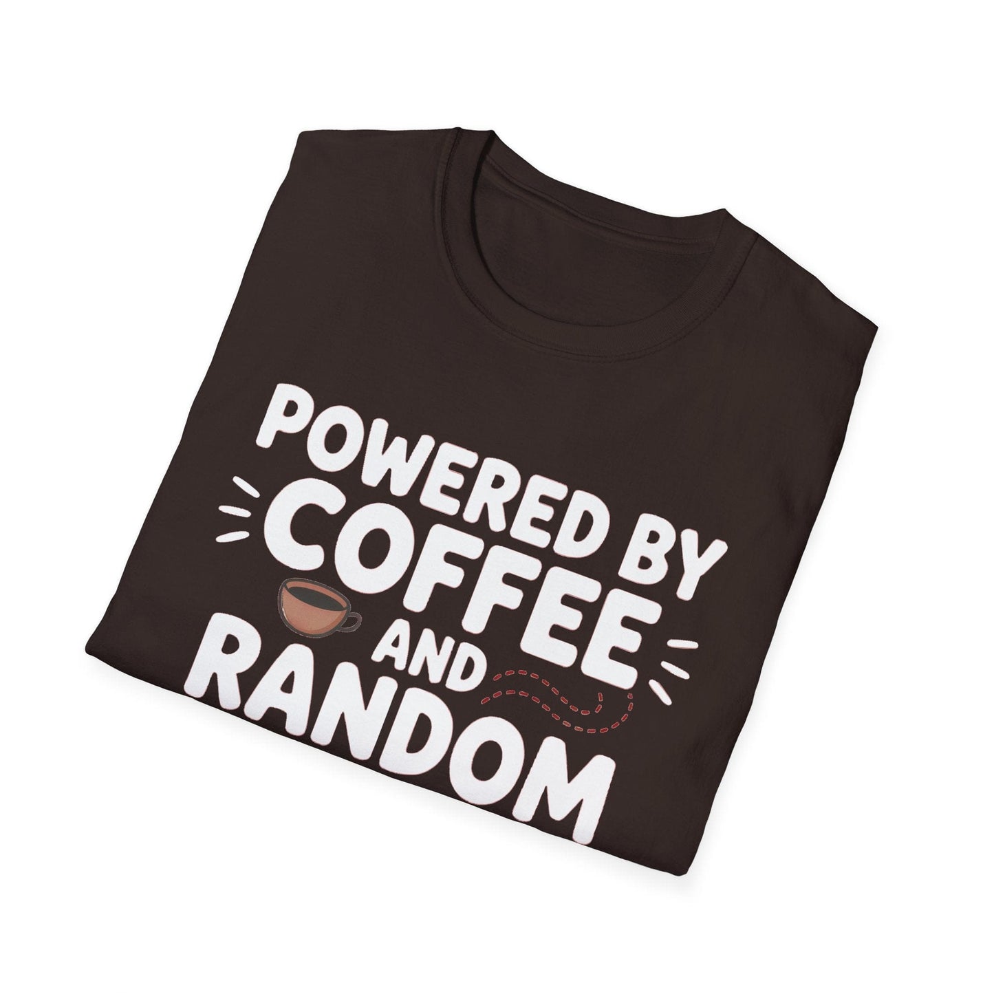 Powered by Coffee ADHD T-Shirt – Random Thoughts Edition