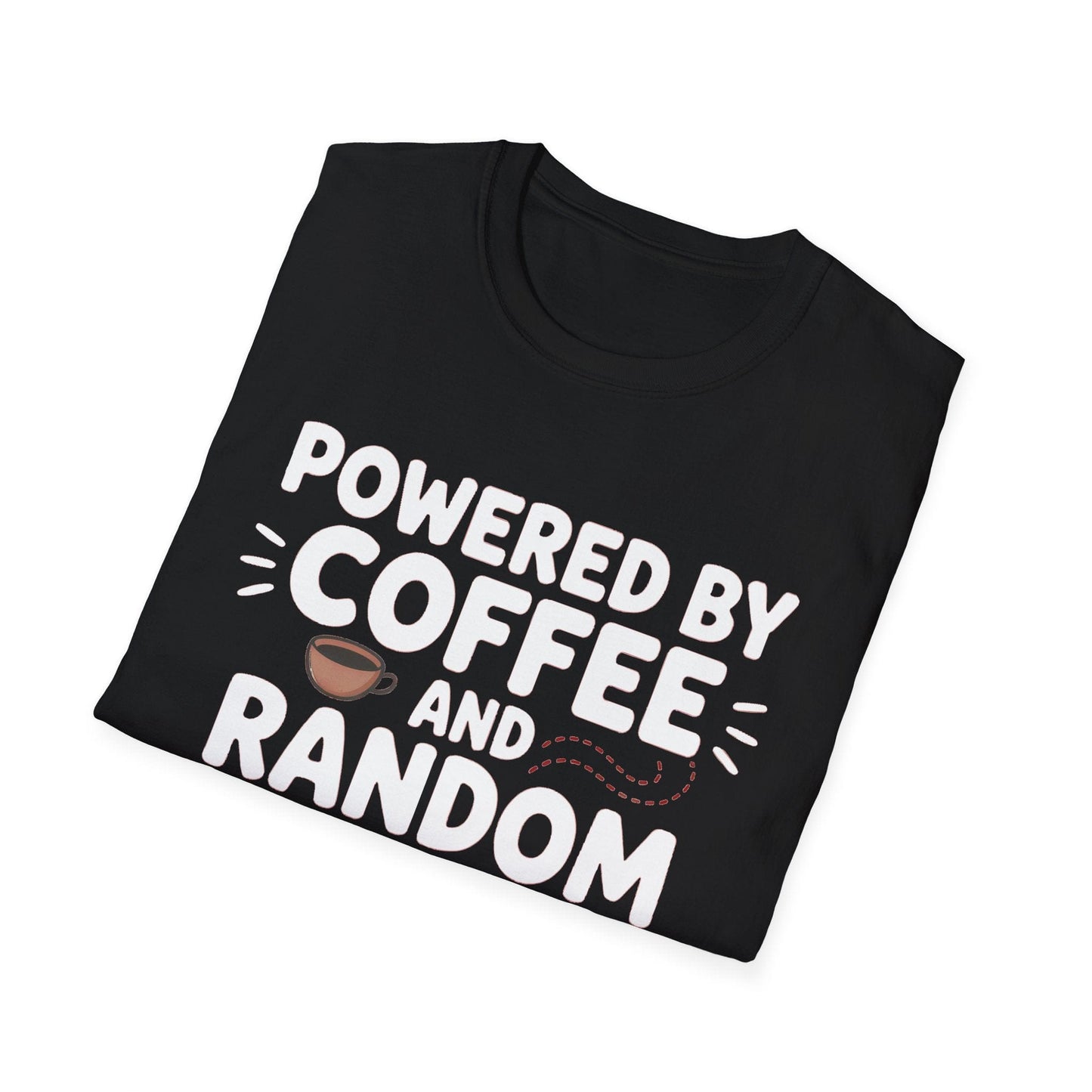 Powered by Coffee ADHD T-Shirt – Random Thoughts Edition