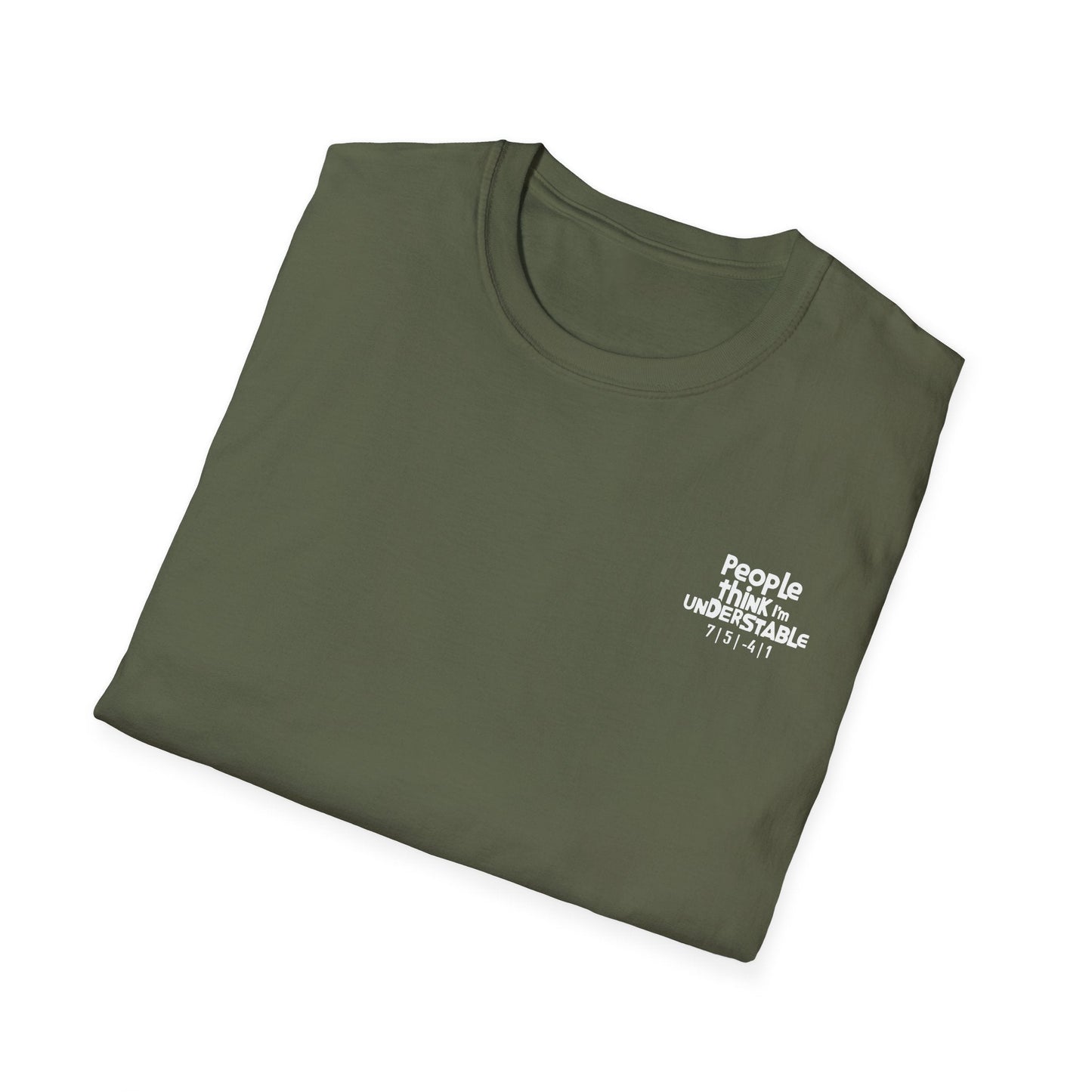 People Think I'm Understable Disc Golf (Back Print) T-Shirt