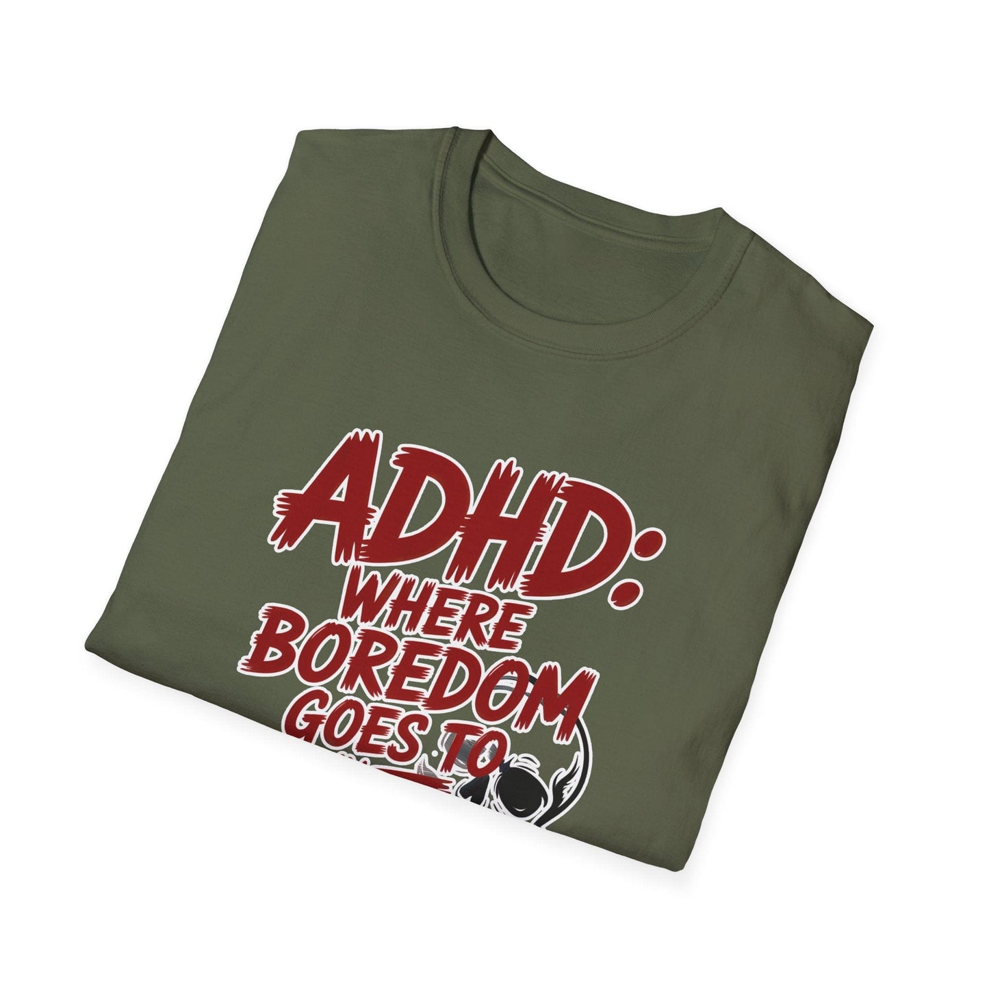 Boredom Goes to Die ADHD Skull Graphic Tee