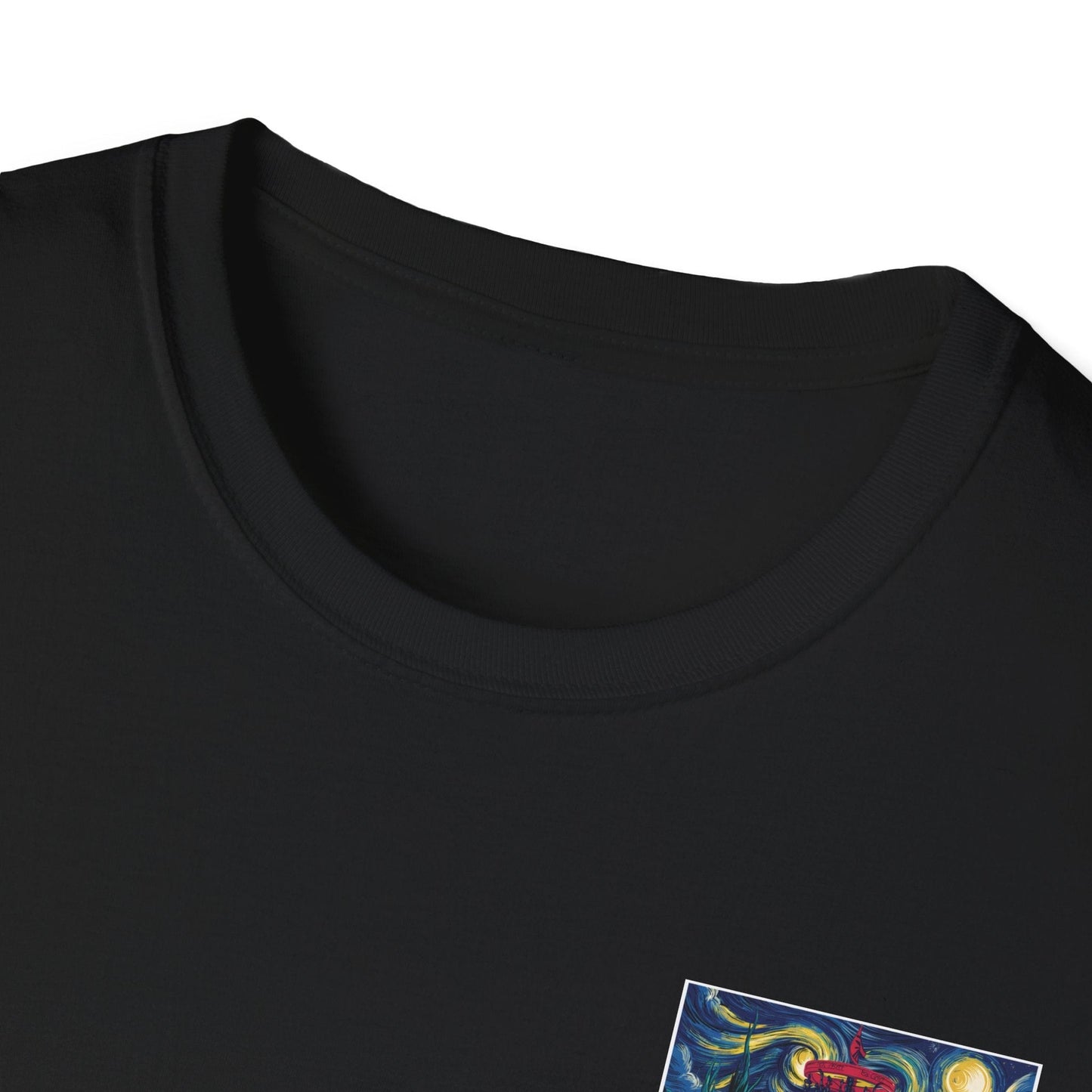 Disc Golf Basket Starry Night (Back Print) T-Shirt
