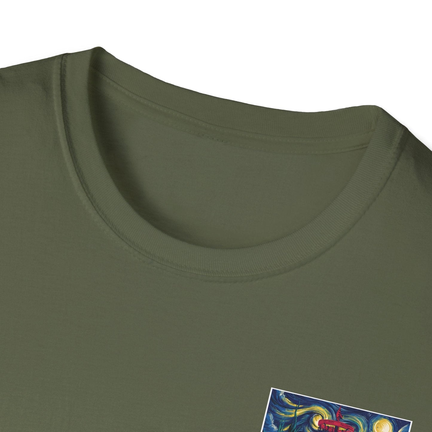 Disc Golf Basket Starry Night (Back Print) T-Shirt
