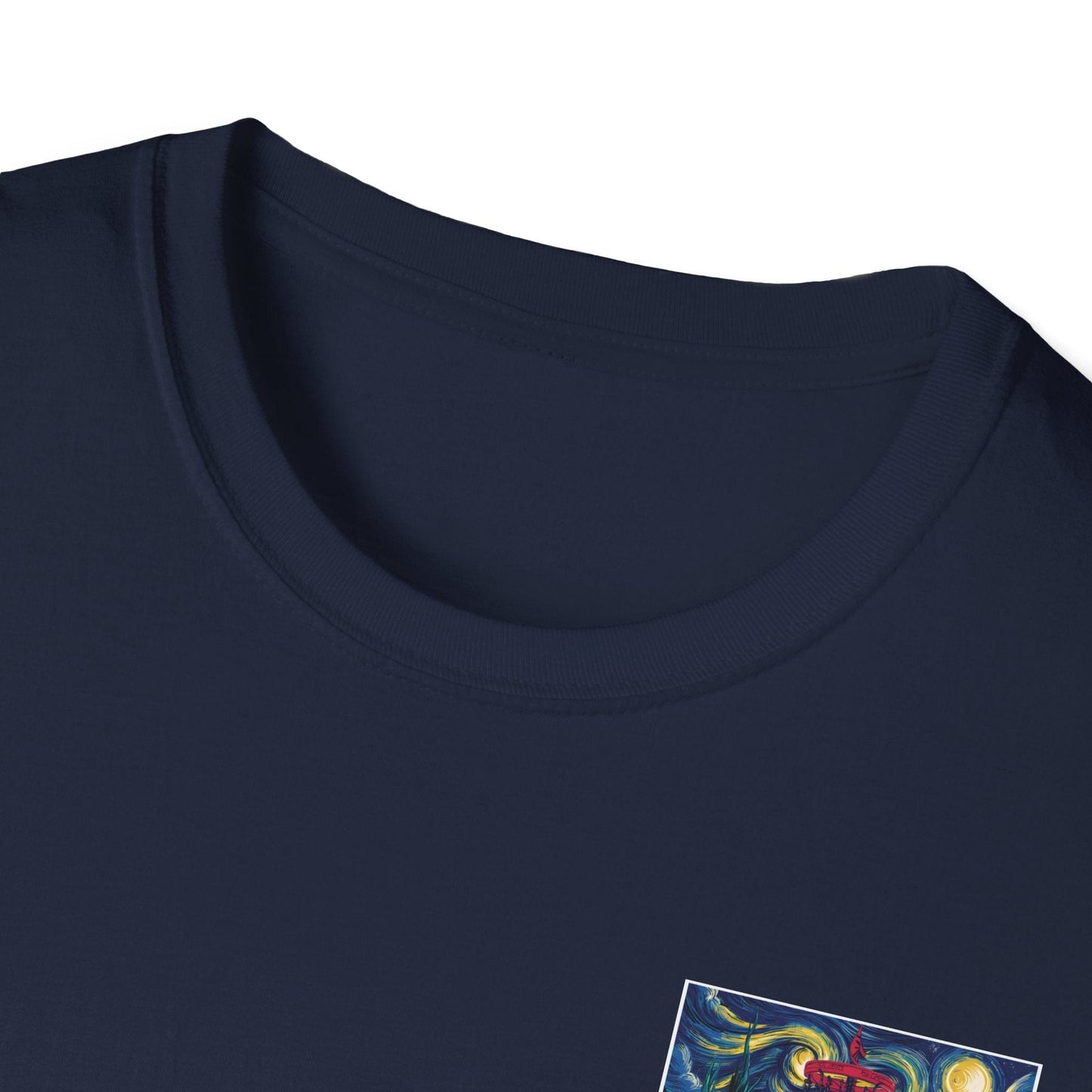 Disc Golf Basket Starry Night (Back Print) T-Shirt