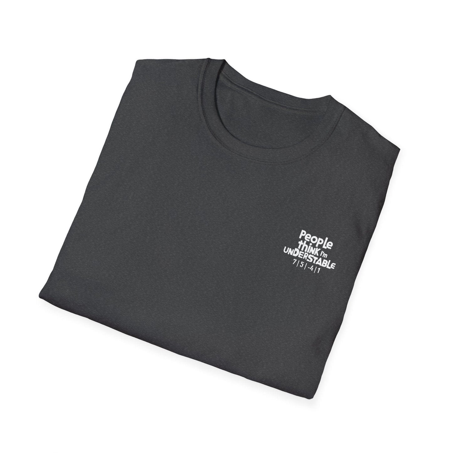 People Think I'm Understable Disc Golf (Back Print) T-Shirt