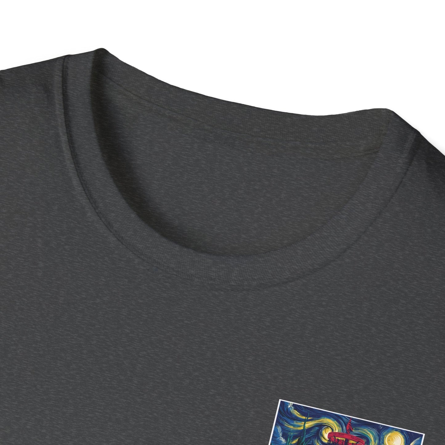 Disc Golf Basket Starry Night (Back Print) T-Shirt