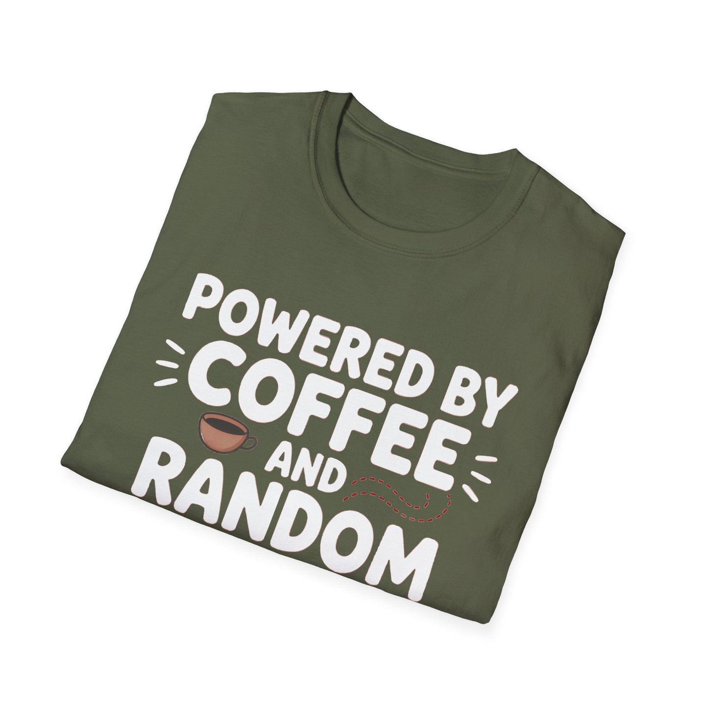 Powered by Coffee ADHD T-Shirt – Random Thoughts Edition