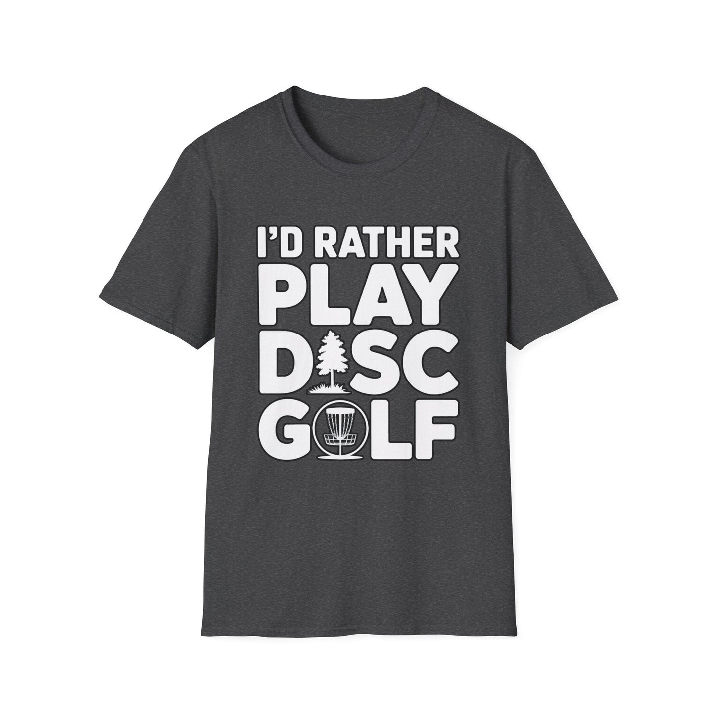 I’d Rather Play Disc Golf T-Shirt – Funny Disc Golf Player Tee