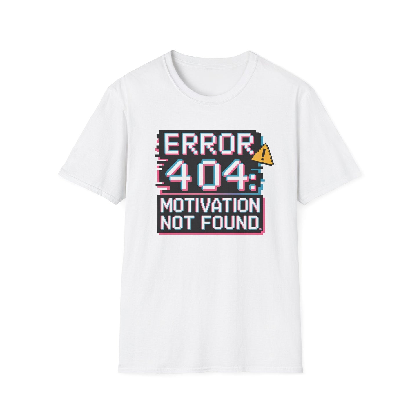 Error 404: Motivation Not Found T-Shirt – Funny Tech & Work Humor Tee