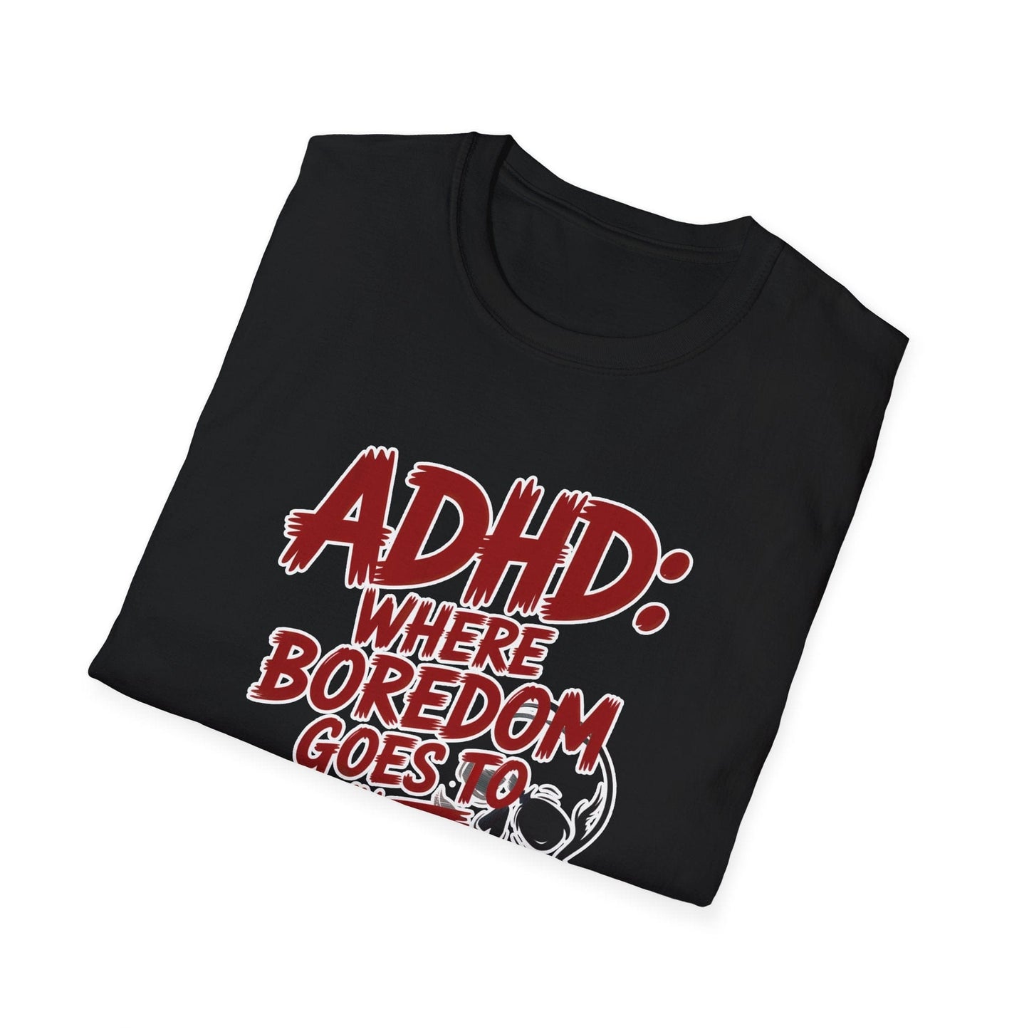 Boredom Goes to Die ADHD Skull Graphic Tee