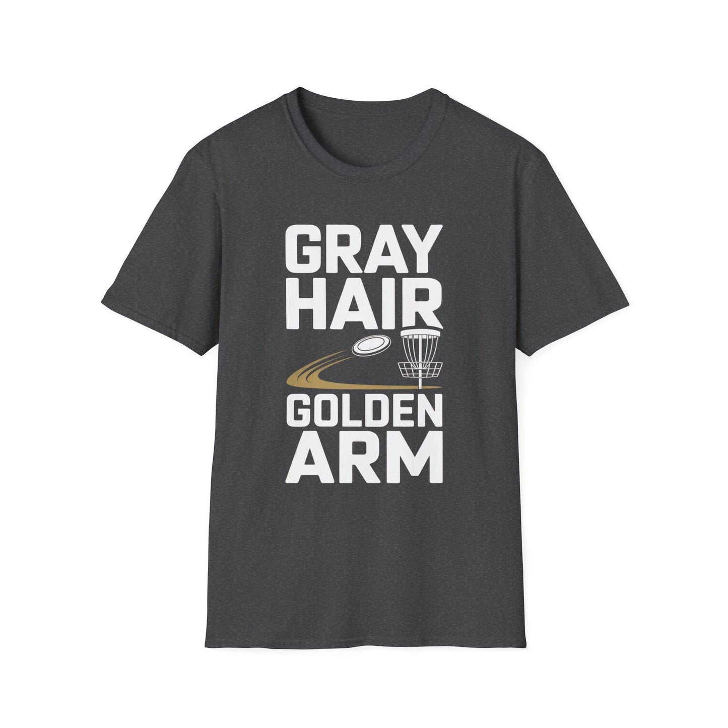 Gray Hair Golden Arm Funny Disc Golf T-Shirt