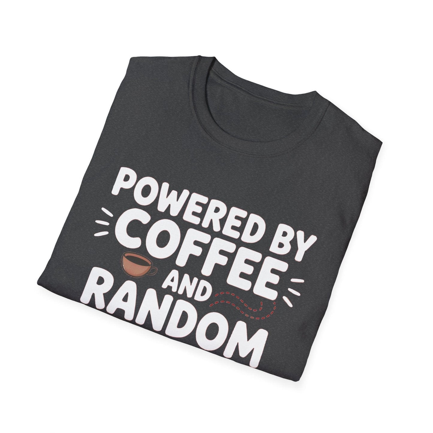 Powered by Coffee ADHD T-Shirt – Random Thoughts Edition
