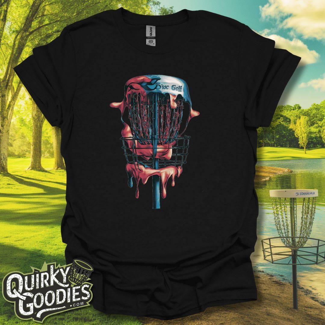 Dali Inspired Disc Golf T-Shirt Black