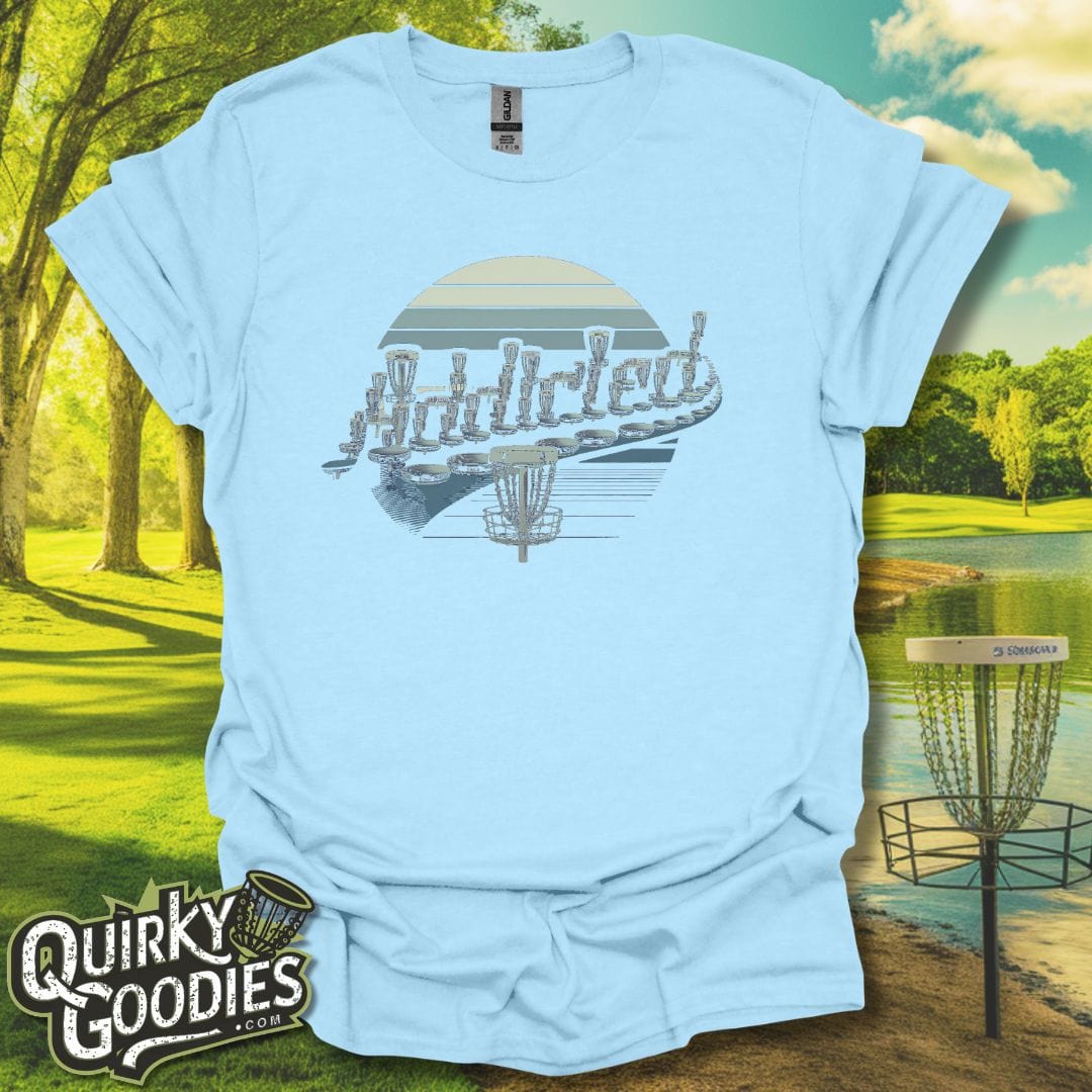 Addicted Optical Illusion T-Shirt Light Blue