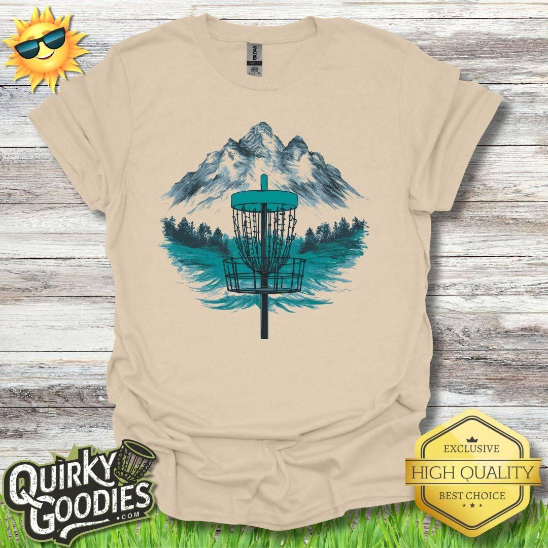 Disc Golf Mountain Sketch T-Shirt