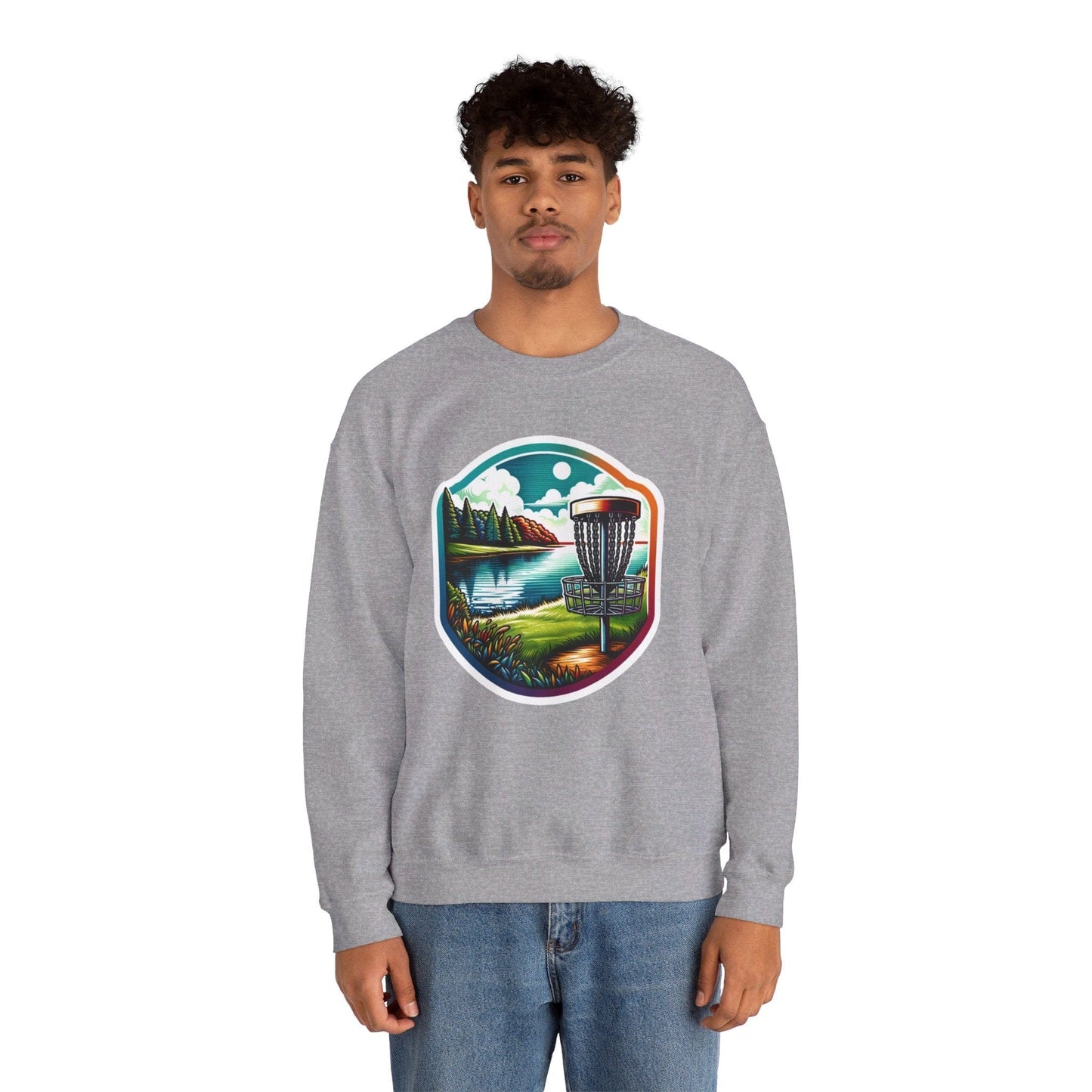 Serene Disc Golf Lake Sweatshirt - Unisex Heavy Blend™ Crewneck Sweatshirt