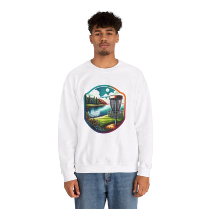 Serene Disc Golf Lake Sweatshirt - Unisex Heavy Blend™ Crewneck Sweatshirt