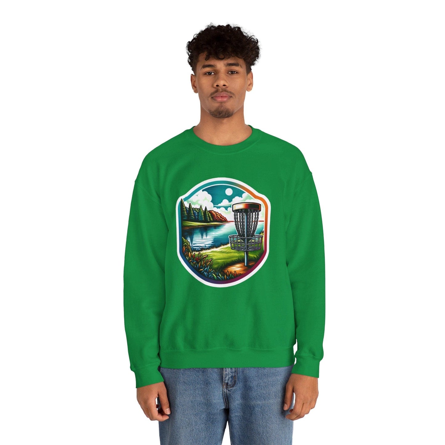 Serene Disc Golf Lake Sweatshirt - Unisex Heavy Blend™ Crewneck Sweatshirt