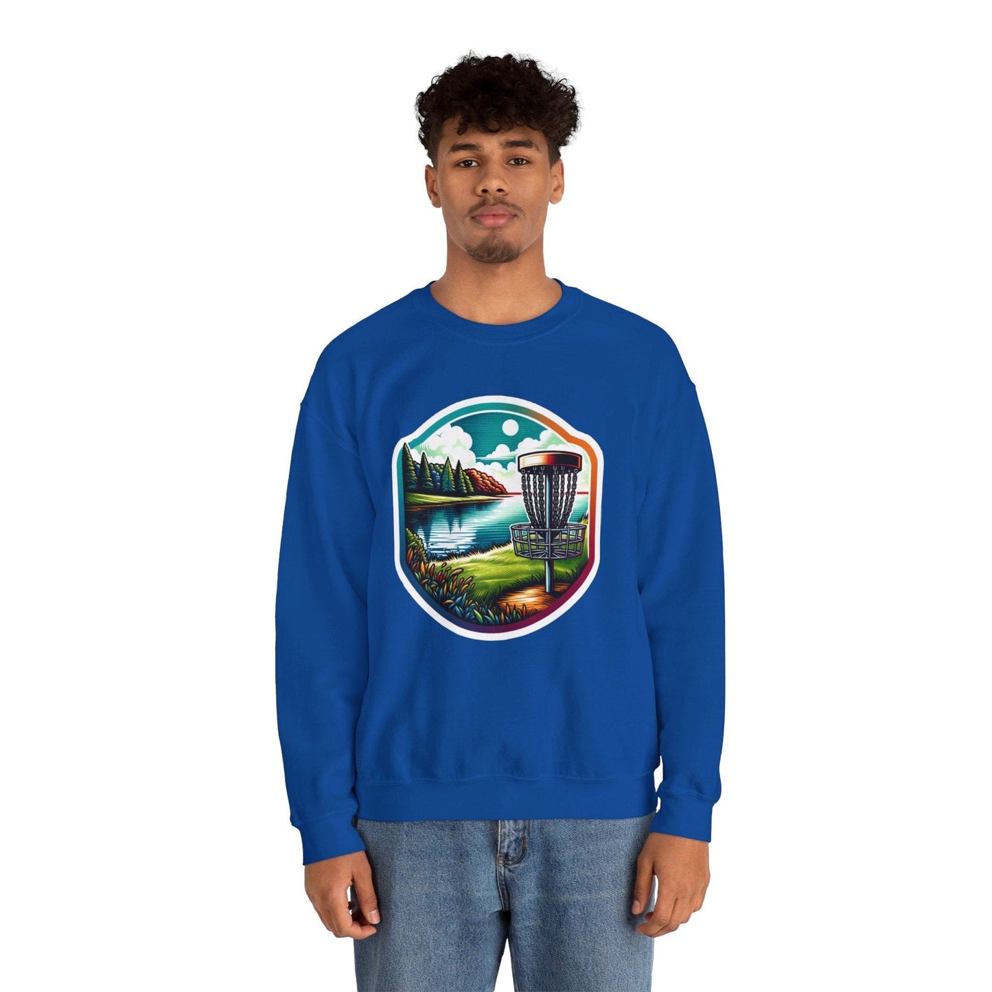 Serene Disc Golf Lake Sweatshirt - Unisex Heavy Blend™ Crewneck Sweatshirt