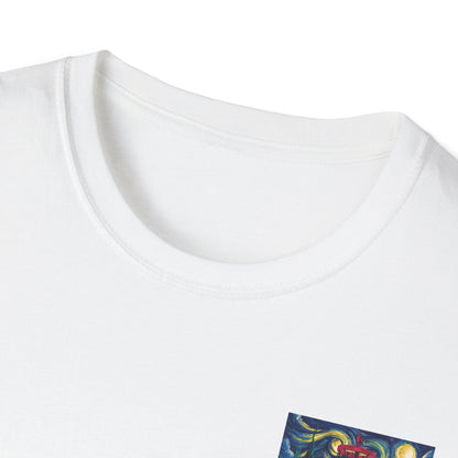 Disc Golf Basket Starry Night (Back Print) T-Shirt