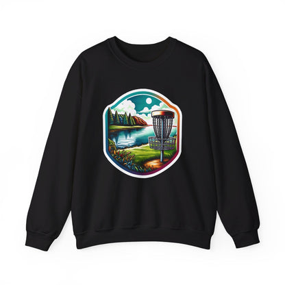 Serene Disc Golf Lake Sweatshirt - Unisex Heavy Blend™ Crewneck Sweatshirt