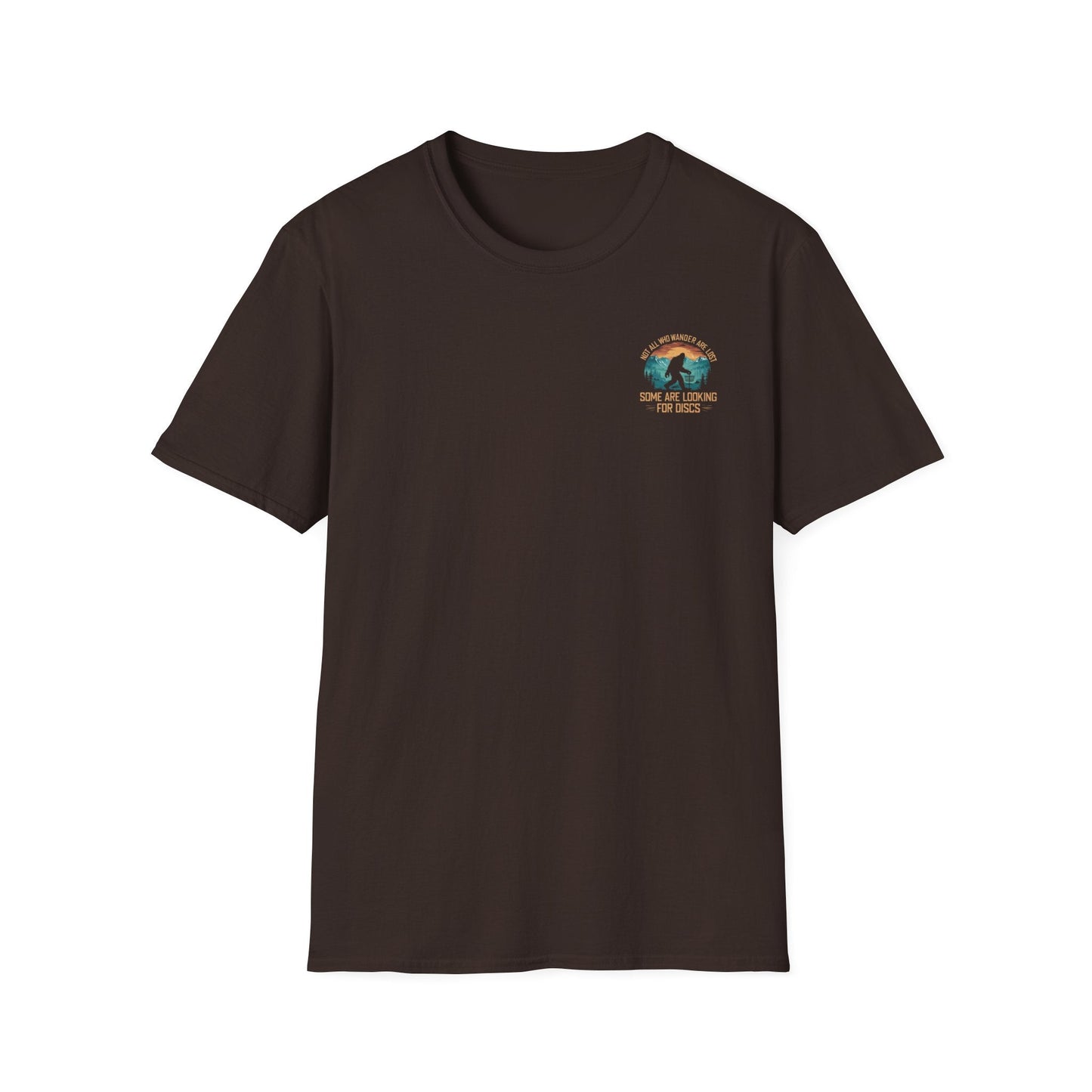 Not All Who Wander Are Lost Bigfoot v2 Disc Golf (Back Print) T-Shirt