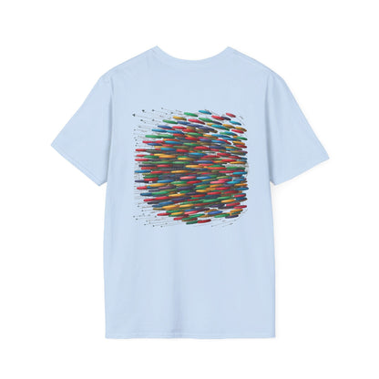 Disc Golf Paths (Back Print) T-Shirt