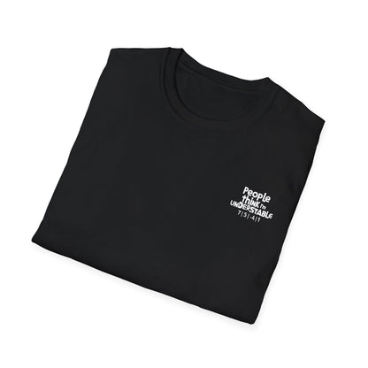 People Think I'm Understable Disc Golf (Back Print) T-Shirt