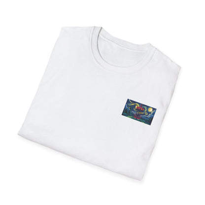 Disc Golf Basket Starry Night (Back Print) T-Shirt