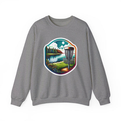 Serene Disc Golf Lake Sweatshirt - Unisex Heavy Blend™ Crewneck Sweatshirt