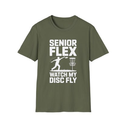 Senior Flex Watch My Disc Fly Disc Golf T-Shirt