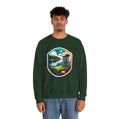 Serene Disc Golf Lake Sweatshirt - Unisex Heavy Blend™ Crewneck Sweatshirt