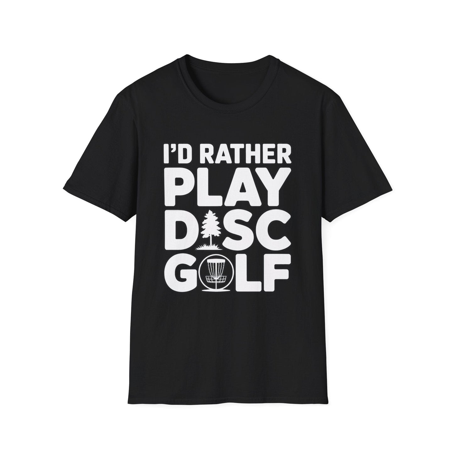I’d Rather Play Disc Golf T-Shirt – Funny Disc Golf Player Tee