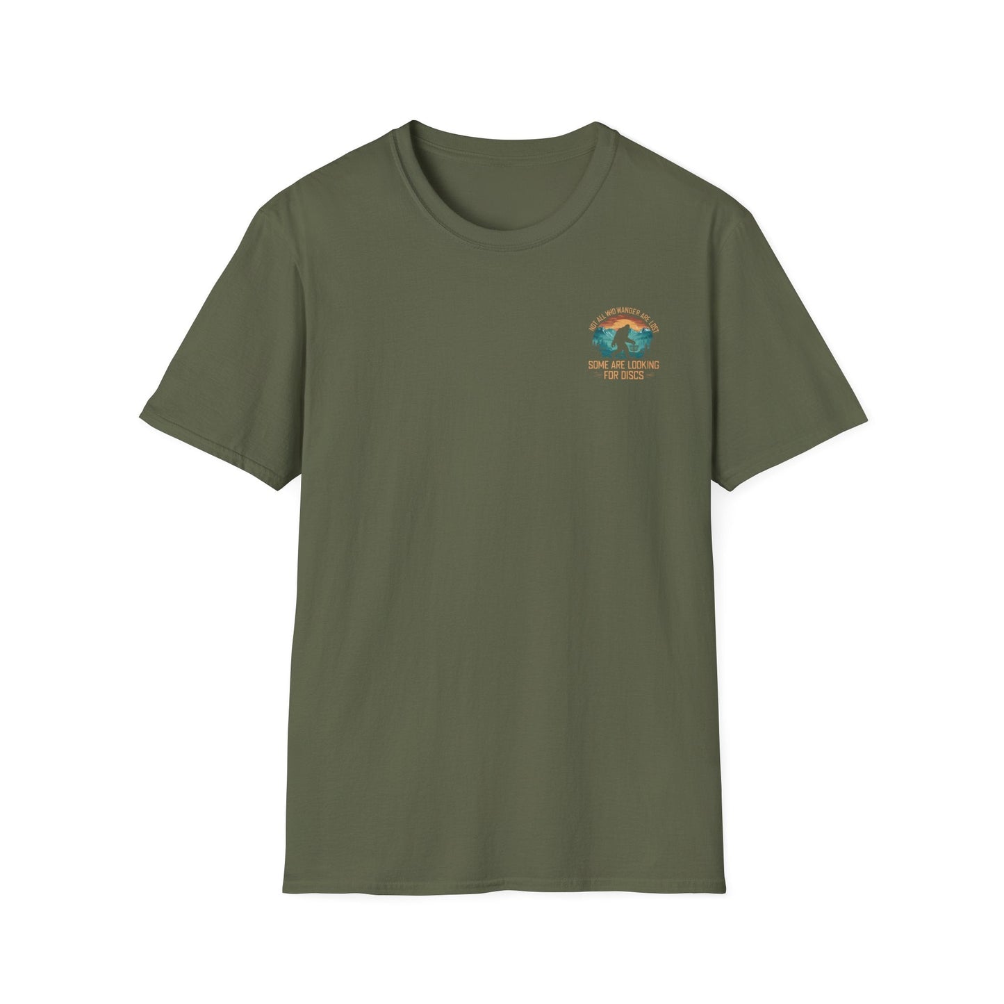 Not All Who Wander Are Lost Bigfoot v2 Disc Golf (Back Print) T-Shirt
