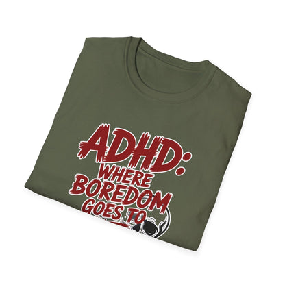 Boredom Goes to Die ADHD Skull Graphic Tee