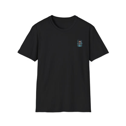 Disc Golf Basket Mushroom Tree (Back Print) T-Shirt