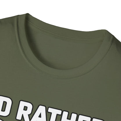 I’d Rather Play Disc Golf T-Shirt – Funny Disc Golf Player Tee