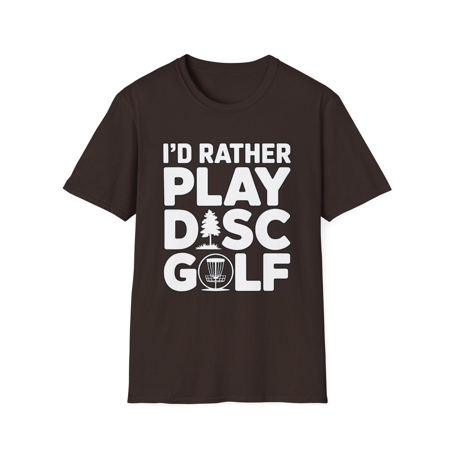 I’d Rather Play Disc Golf T-Shirt – Funny Disc Golf Player Tee