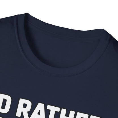 I’d Rather Play Disc Golf T-Shirt – Funny Disc Golf Player Tee