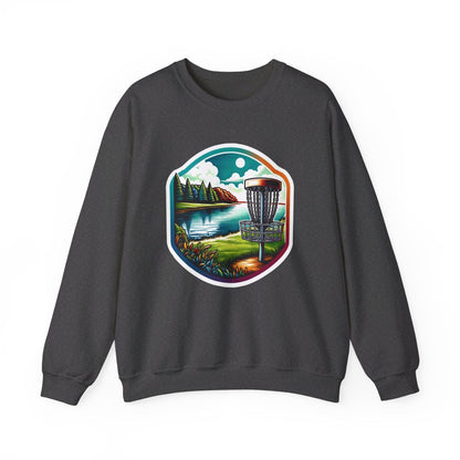 Serene Disc Golf Lake Sweatshirt - Unisex Heavy Blend™ Crewneck Sweatshirt