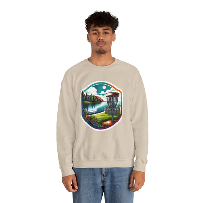 Serene Disc Golf Lake Sweatshirt - Unisex Heavy Blend™ Crewneck Sweatshirt