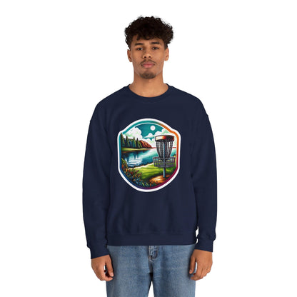 Serene Disc Golf Lake Sweatshirt - Unisex Heavy Blend™ Crewneck Sweatshirt