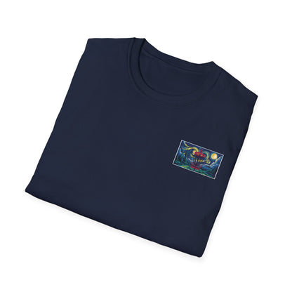 Disc Golf Basket Starry Night (Back Print) T-Shirt