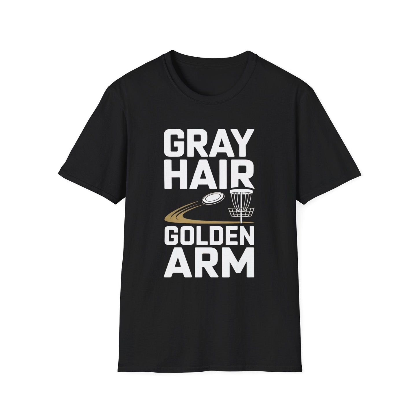 Gray Hair Golden Arm Funny Disc Golf T-Shirt