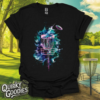 Disc Golf Basket Watercolor T-Shirt