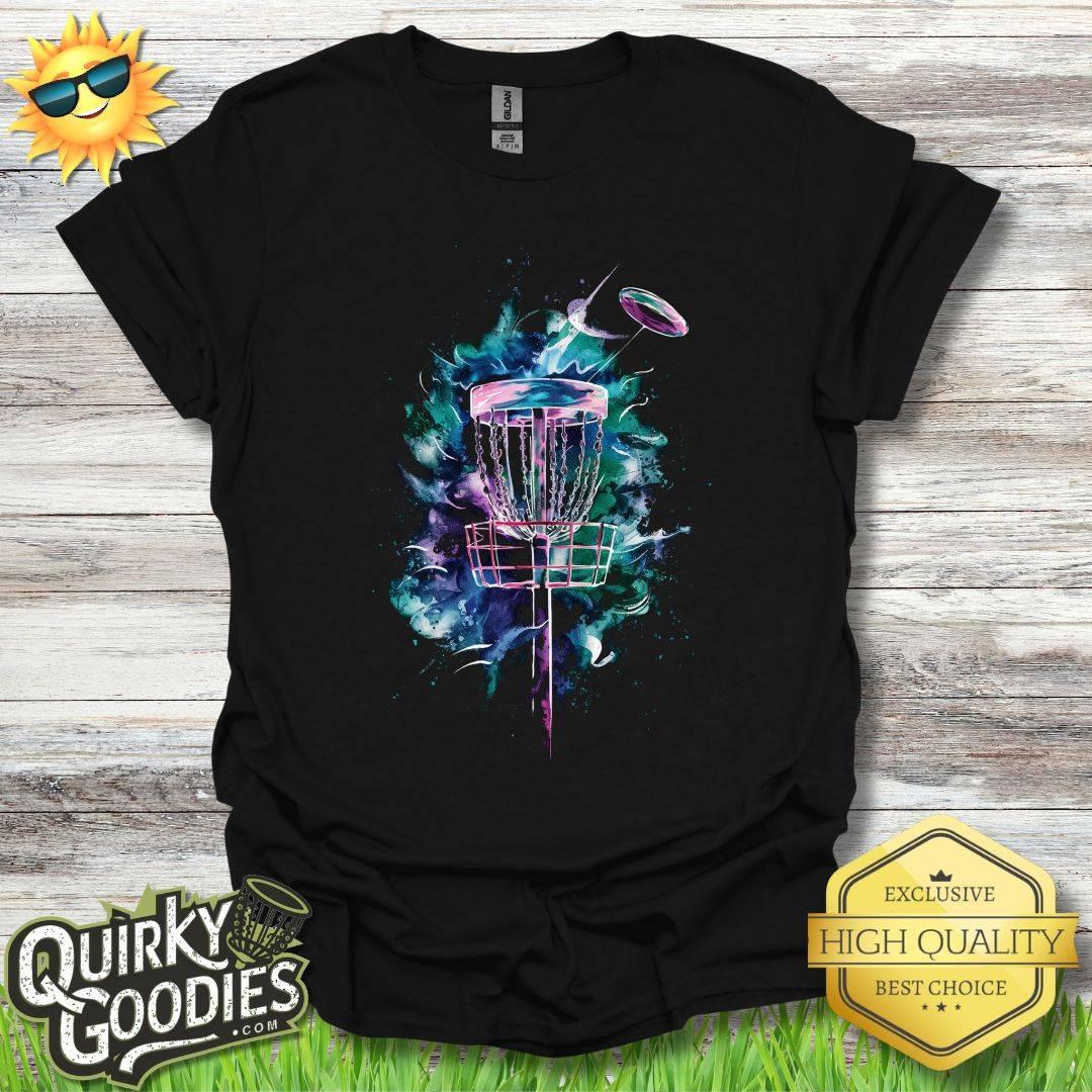 Disc Golf Basket Watercolor T-Shirt